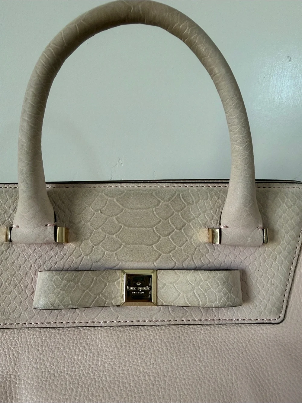 kate spade Blush Pink Textured Leather Top-Handle Satchel